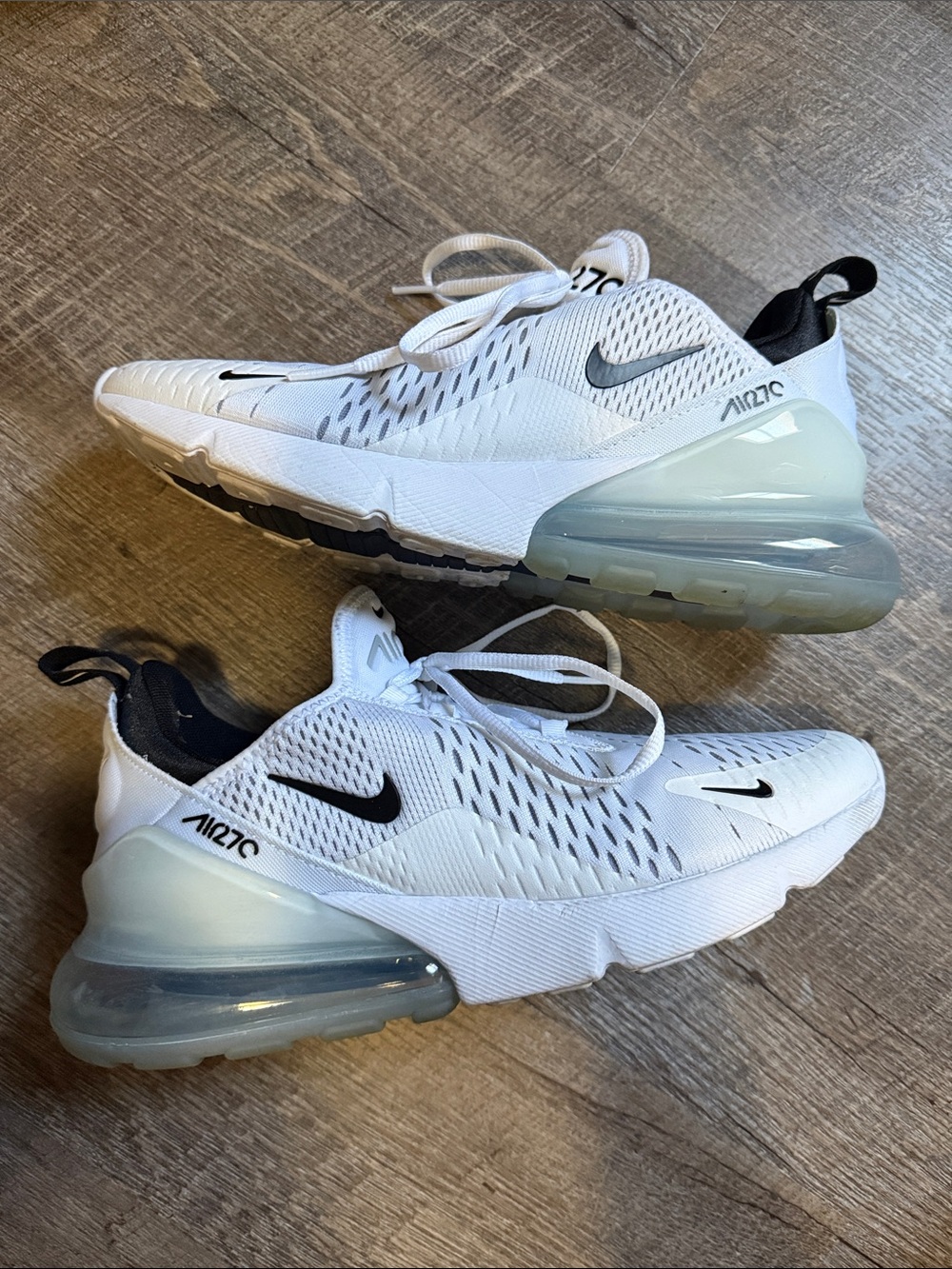 Men’s Nike White and Black Air Max 270 Sneakers